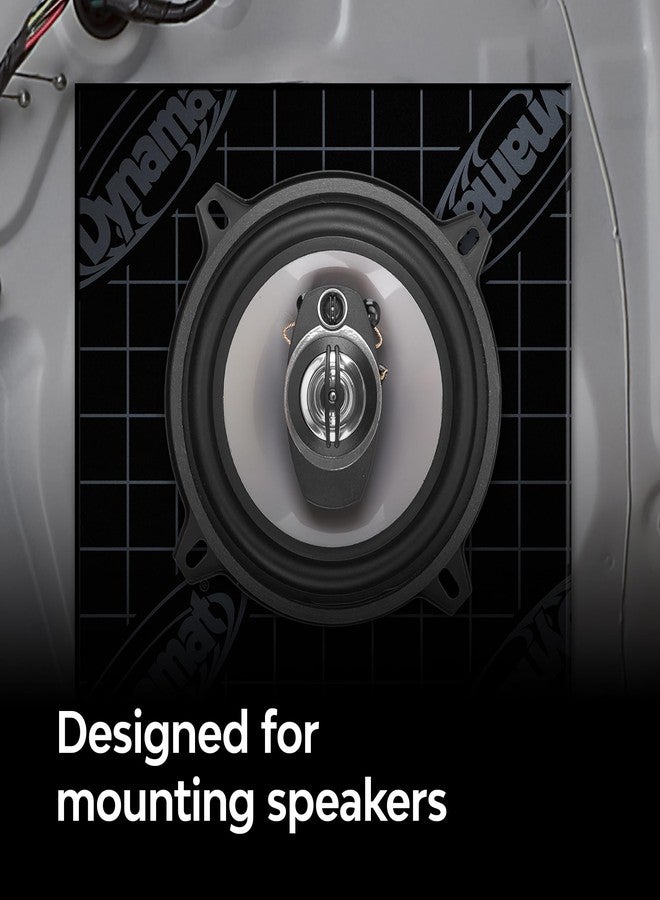 Dynamat Xtreme Sound Deadening Car Insulation Speaker Pack 10415 – Pre Cut Noise Dampening Kit for Audio Speakers – Easy Self Adhesive Install – Made in USA – 2 Sheets 10”x10” Each, 1.4 sq ft total - Image 5